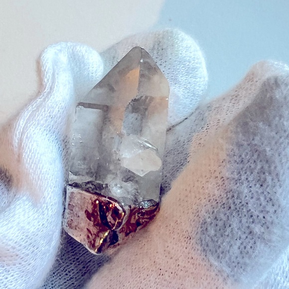 Chunky Clear Crystal Quartz pendant encrusted in silver - Picture 5 of 5